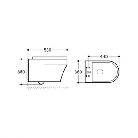 Унитаз подвесной Vincea Edge VT1-27 белый - купить в Москве по низкой цене в интернет-магазине с доставкой по всей России | HITsant Унитаз подвесной Vincea Edge VT1-27 белый