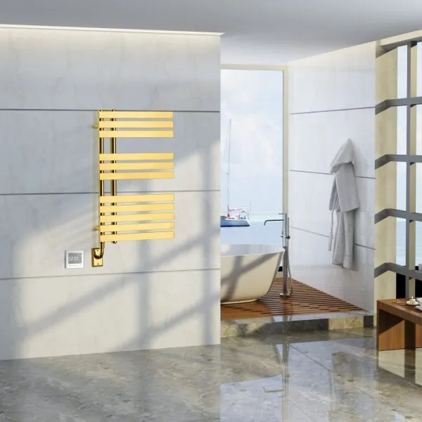 Полотенцесушитель электрический Boheme Venturo Gold 721-G 50*89,8 см золото - купить в Москве по низкой цене в интернет-магазине с доставкой по всей России | HITsant Полотенцесушитель электрический Boheme Venturo Gold 721-G 50*89,8 см золото