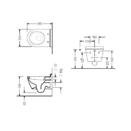 Унитаз подвесной Serel Smart SM25SL микролифт