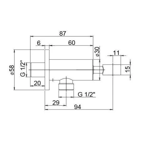 Шланговое подключение Paini 50GBCRXY48OP0TQO хром