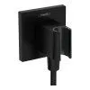 Шланговое подключение Hansgrohe Fixfit Porter E 26889670 с держателем душа, черный матовый