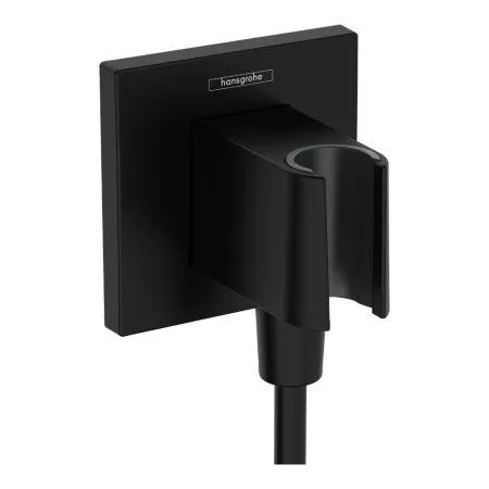 Шланговое подключение Hansgrohe Fixfit Porter E 26889670 с держателем душа, черный матовый