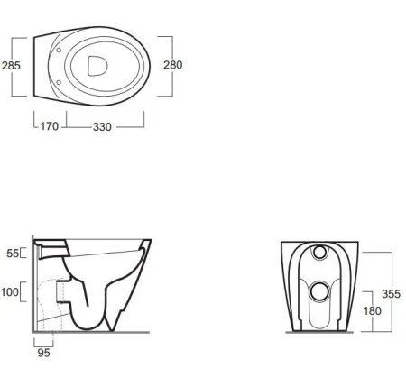 Унитаз приставной Simas Bohemien BO18 белый