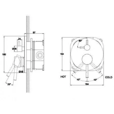 Душевая система скрытого монтажа Kaiser Merkur SH25026217