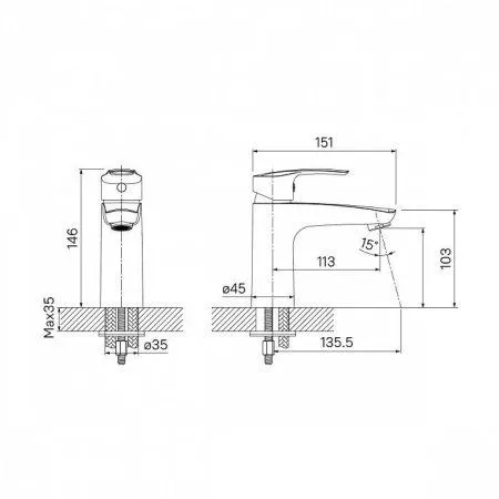 Смеситель для умывальника IDDIS Ray (RAYSB00i01) - купить в Москве по низкой цене в интернет-магазине с доставкой по всей России | HITsant Смеситель для умывальника IDDIS Ray (RAYSB00i01)