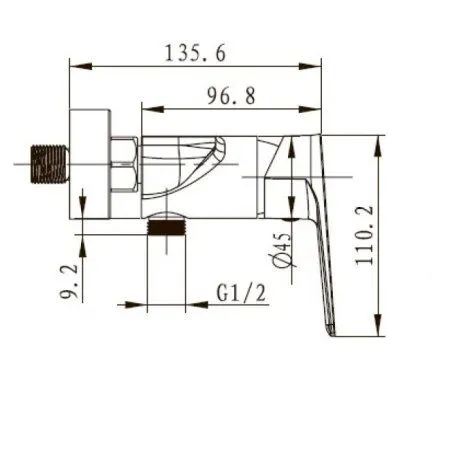 Смеситель для ванны KAISER Atrio (60077)