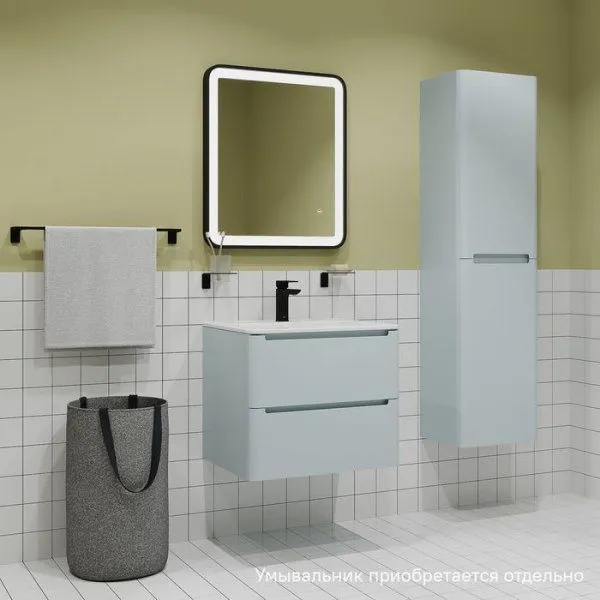 Тумба подвесная, 60 см, голубой, Edifice, IDDIS, EDI60B0i95  подходит умыв. 0106000i28