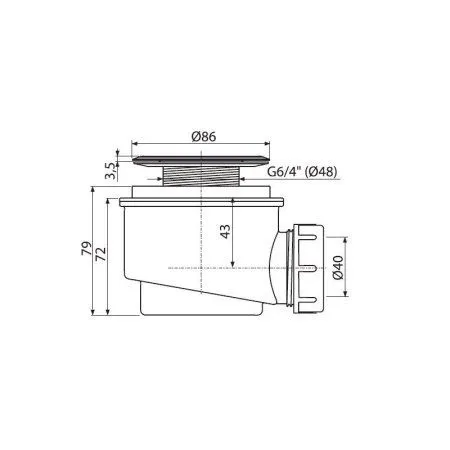 Сифон для поддона AlcaPlast A46-60