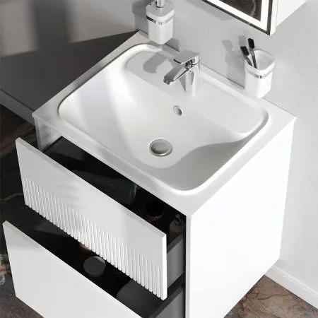 База под раковину, 2 ящика, 60 см, белый матовый AM.PM Func M8FFUX0602WM