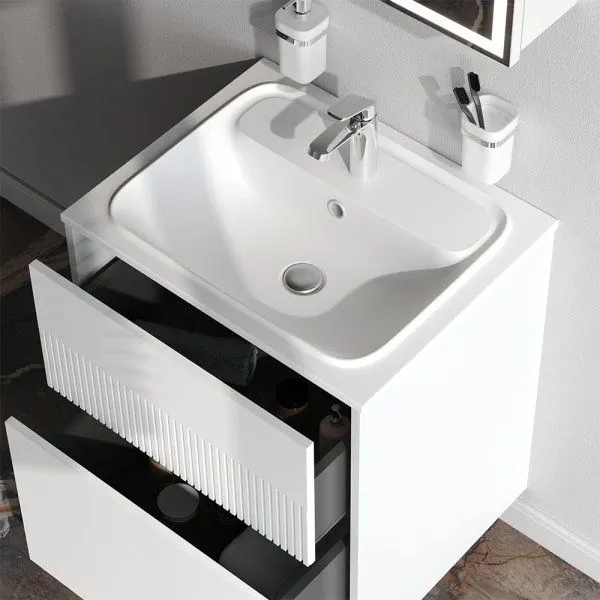 База под раковину, 2 ящика, 60 см, белый матовый AM.PM Func M8FFUX0602WM