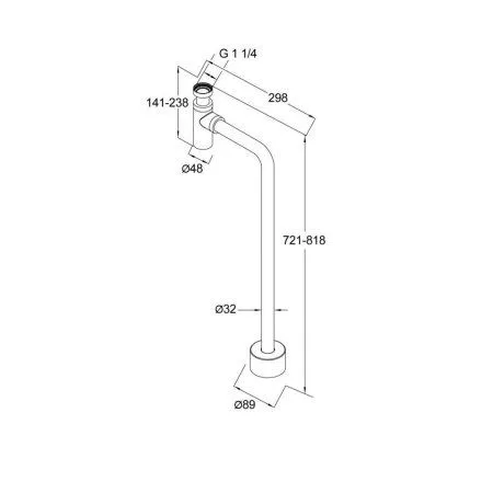 Сифон для раковины Gustavsberg GB41109939 24 напольный латунь