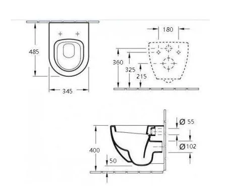 Унитаз подвесной Esbano Tiron-C безободковый, Matt Grey - купить в Москве по низкой цене в интернет-магазине с доставкой по всей России | HITsant Унитаз подвесной Esbano Tiron-C безободковый, Matt Grey
