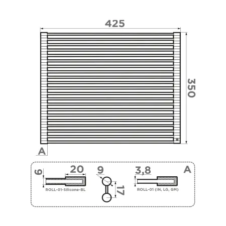 Ролл-мат Omoikiri ROLL-01-Silicone-BL 4997006 - купить в Москве по низкой цене в интернет-магазине с доставкой по всей России | HITsant Ролл-мат Omoikiri ROLL-01-Silicone-BL 4997006