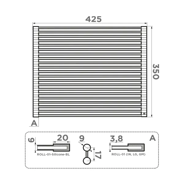 Ролл-мат Omoikiri ROLL-01-Silicone-BL 4997006