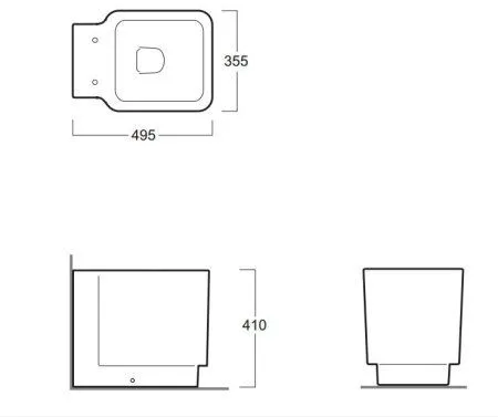 Унитаз приставной Simas Flow FL61bi