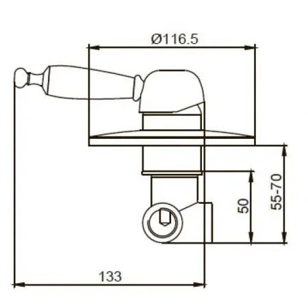 Смеситель для ванны KAISER Vincent (31017)