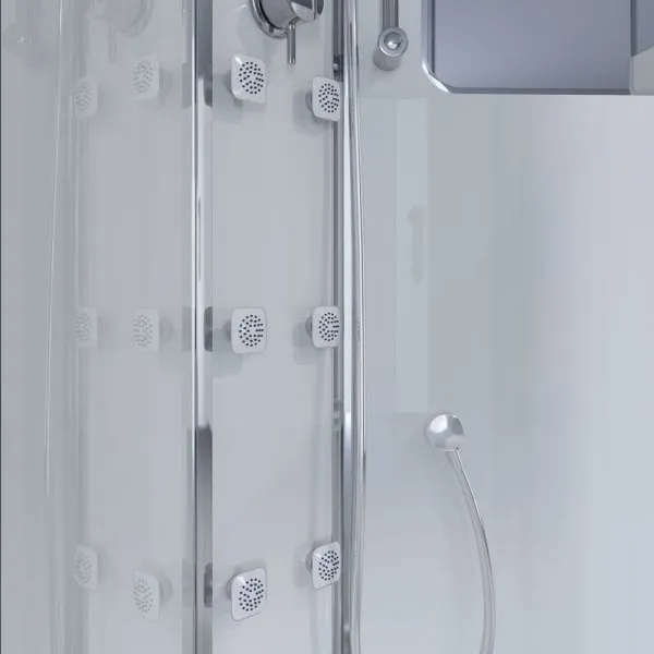 Душевая кабина Niagara Ultra 120x120x220 стекло прозрачное с матовой полосой/профиль хром