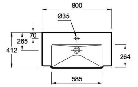 Раковина Jacob Delafon Reve E4803-00 80х41 см