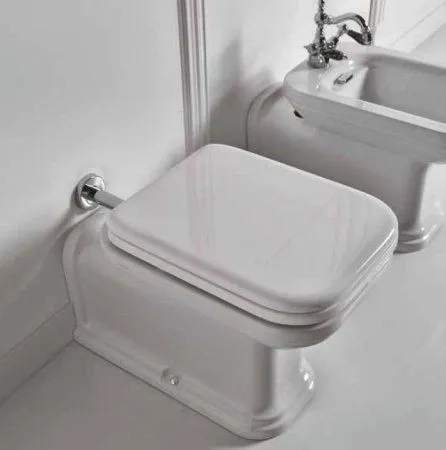 Унитаз Kerasan Waldorf Prolungato приставной, белый