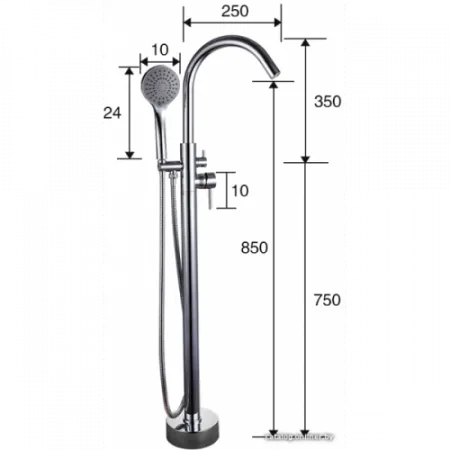 Напольный смеситель для ванны Gappo G3098 - купить в Москве по низкой цене в интернет-магазине с доставкой по всей России | HITsant Напольный смеситель для ванны Gappo G3098