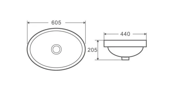 Раковина под столешницу D&K Venice белая 605*440*205мм (DT1021716) - купить в Москве по низкой цене в интернет-магазине с доставкой по всей России | HITsant Раковина под столешницу D&K Venice белая 605*440*205мм (DT1021716)