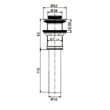 Донный клапан Rose RSLB13GC