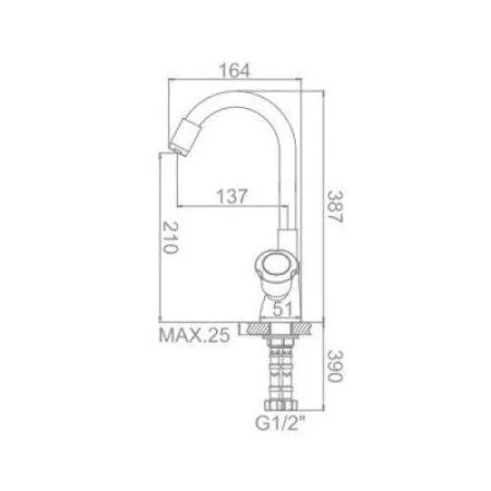 Смеситель Ledeme L4022-9 серый