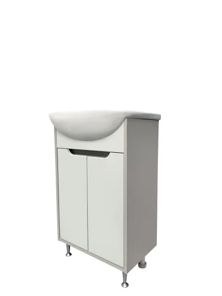 Тумба Runo Эконова 50 серо-оливковая под умывальник Уют 50 (00-00004652)