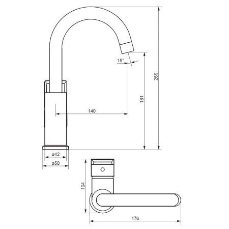 Cмеситель для раковины Damixa Apollo 470220300, Черный