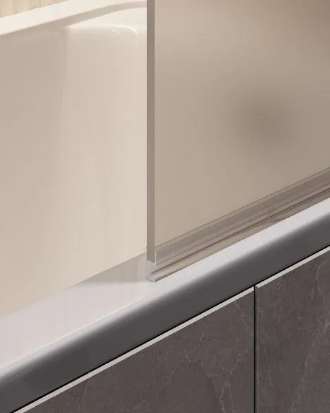 Шторка для ванны Timo TC-90/03F-8 в узком профиле 1400*900, стекло матовое 8 мм (T21)