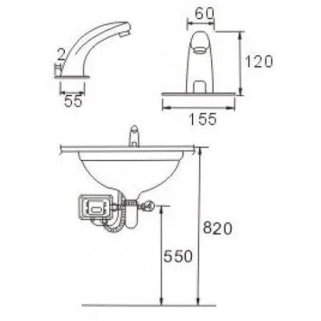 Сенсорный смеситель Frap F512-1 - купить в Москве по низкой цене в интернет-магазине с доставкой по всей России | HITsant Сенсорный смеситель Frap F512-1