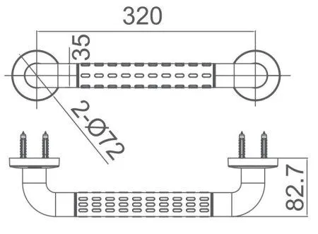 Поручень ARROW AG5611NO белый