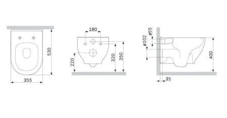 Унитаз подвесной Am.Pm Like C801701SC с микролифтом