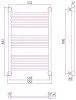 Полотенцесушитель водяной Сунержа Богема+ прямая 12-0220-8050 800x500 белый