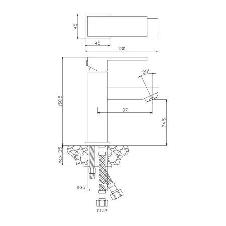 Смеситель OLIVE'S для раковины GRANADA (05100GN)