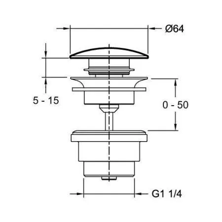 Донный клапан Jacob Delafon E30536-BCN матовое золото