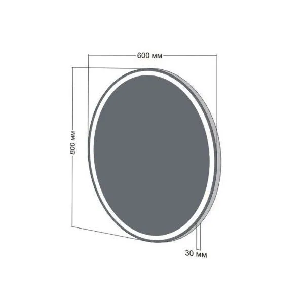 Зеркало Бриклаер Эстель-3 60 с подсветкой LED, на взмах руки