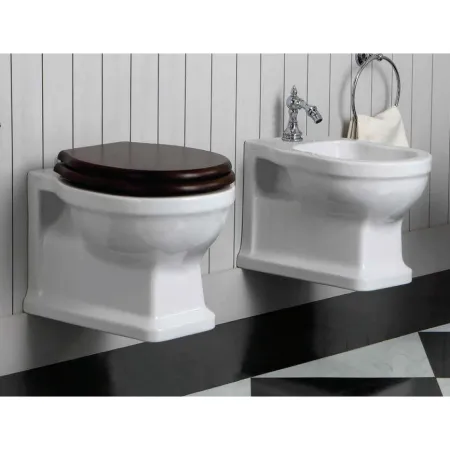 Унитаз подвесной Simas Londra LO918bi орех/хром