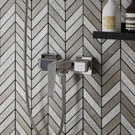 Комплект смесителя 2в1 Paini Bari RTAFCRXYSETIT4UJ2VTG1RWGS для душа с душевой системой, хром, белый