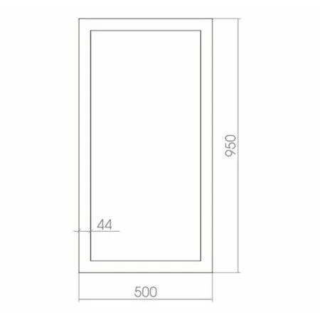 Зеркало без подсветки MIXLINE Феникс 500*950 (537417)