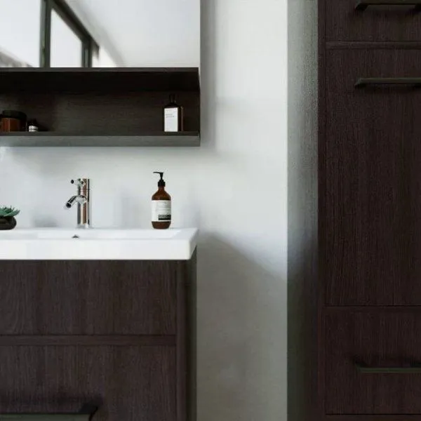 Тумба под раковину напольная Бриклаер ЧИЛИ венге, 70 см