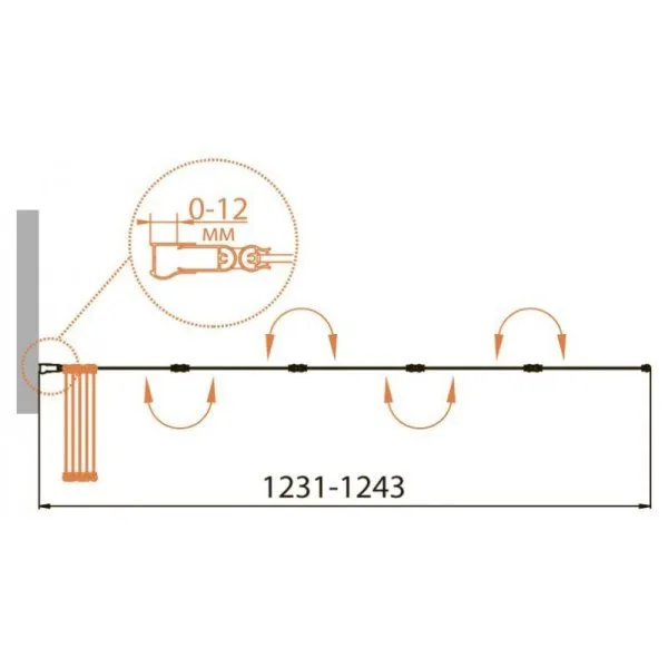 Шторка на ванну Cezares Relax RELAX-V-5-120/140-C-Bi 120*140 прозрачное стекло - купить в Москве по низкой цене в интернет-магазине с доставкой по всей России | HITsant Шторка на ванну Cezares Relax RELAX-V-5-120/140-C-Bi 120*140 прозрачное стекло