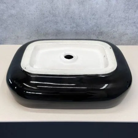 Раковина Comforty 78102BW черно/белая