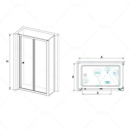 Душевой уголок RGW Classic 04093100-11 стекло прозрачное/профиль хром