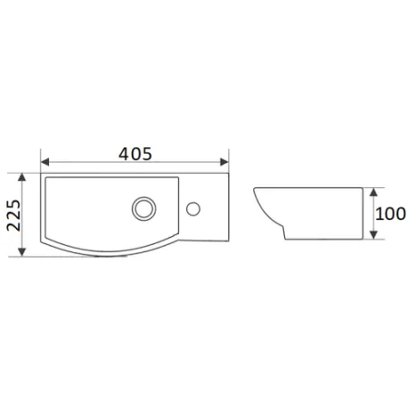 Раковина CeramaLux 40,5x22,5 7947AL
