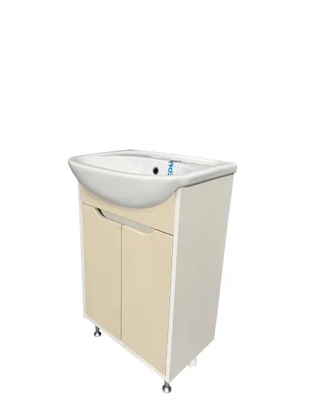 Тумба Runo Эконова 60 белая крем под умывальник Уют 60 (00-00004659)