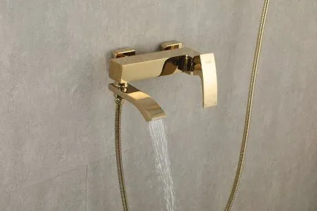 Смеситель для ванны Gappo G3207-3, однорычажный, золото