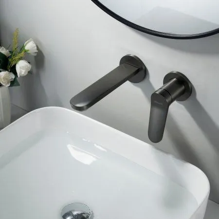 Смеситель для раковины Shevanik S4VC34TM1TVR, Оружейная сталь