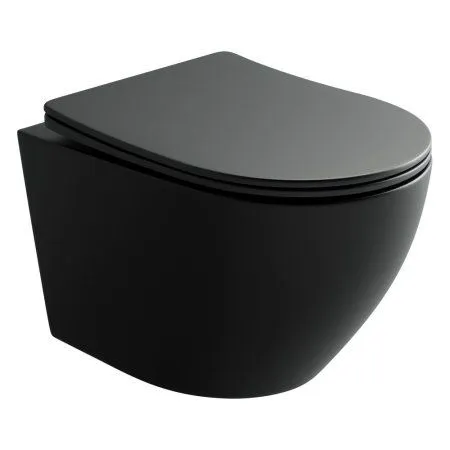 Унитаз подвесной Ceramica Nova Uno CN11001MB микролифт, черный матовый