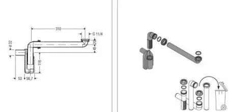 Сифон для раковины Duravit 0050730000